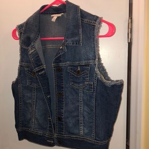 True Freedom Distressed Denim Vest